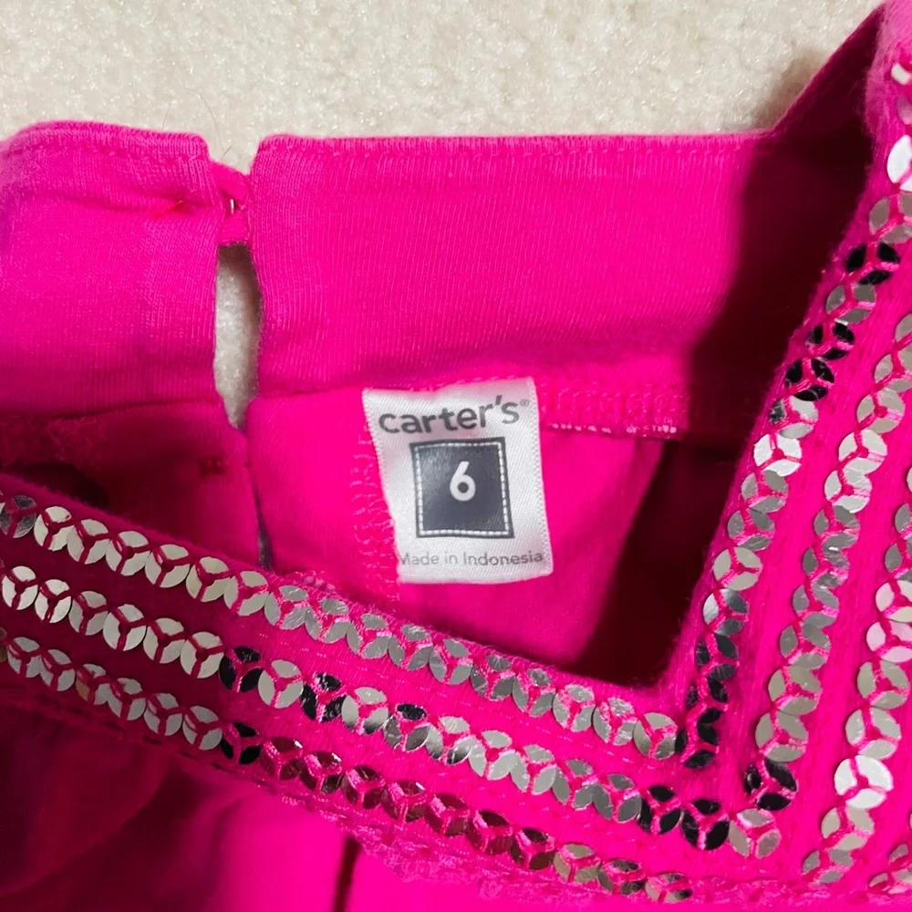 Carter’s Girls Size 6 Long Sleeve Pink Tunic Top